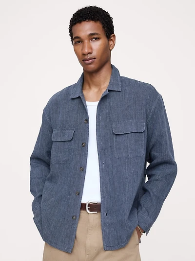 Relaxed-Fit Linen Resort Shirt