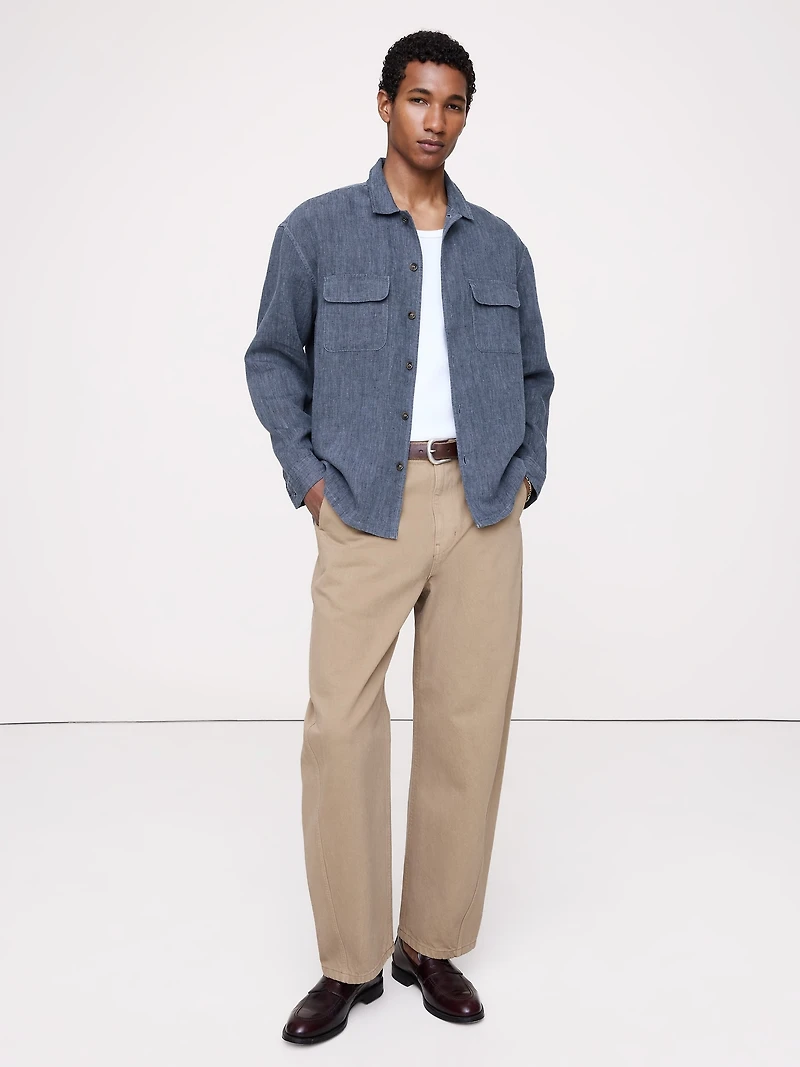 Relaxed-Fit Linen Resort Shirt