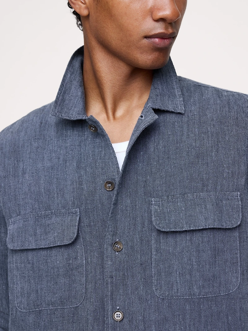 Relaxed-Fit Linen Resort Shirt