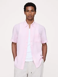 Standard-Fit Linen Short-Sleeve Shirt