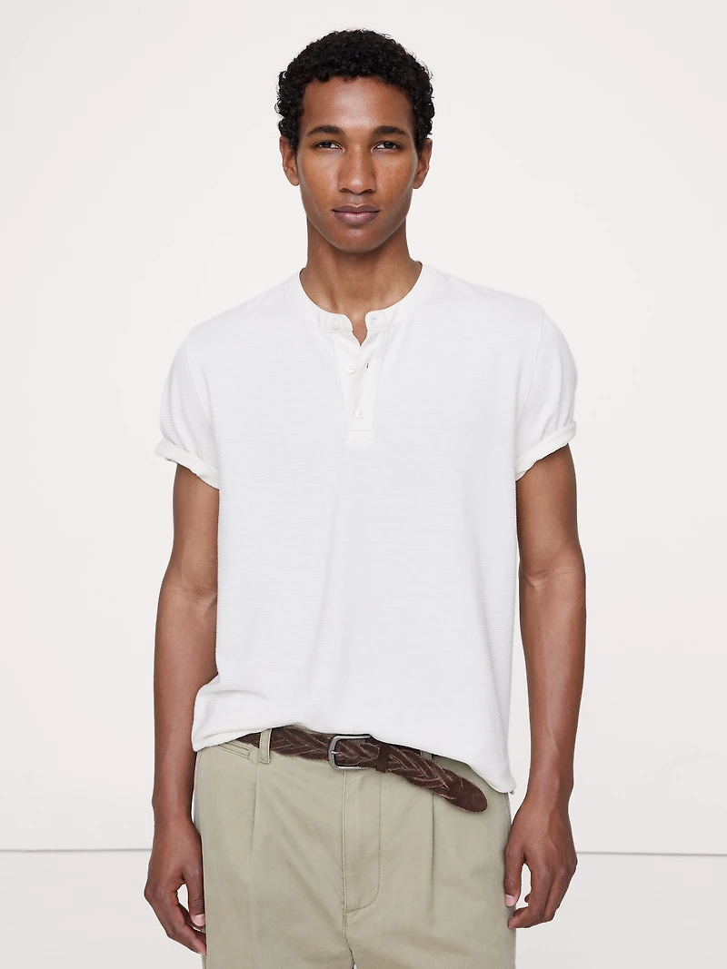 Mesh Henley T-Shirt