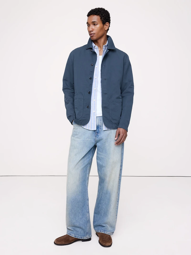 Italian Linen-Cotton Shirt Jacket
