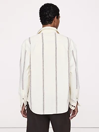 Relaxed-Fit Cotton-Linen Neps Shirt