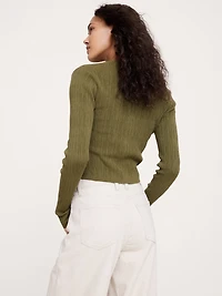 Crinkle Knit Cropped Cardigan