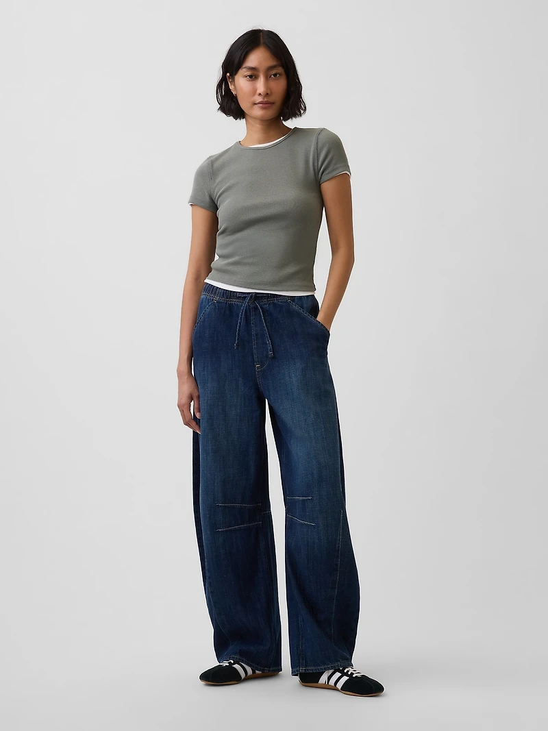 Mid Rise Easy Horseshoe Jeans