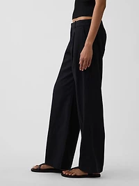 365 Low Rise Linen-Blend Trousers