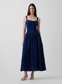 Lace-Up Corset Maxi Dress