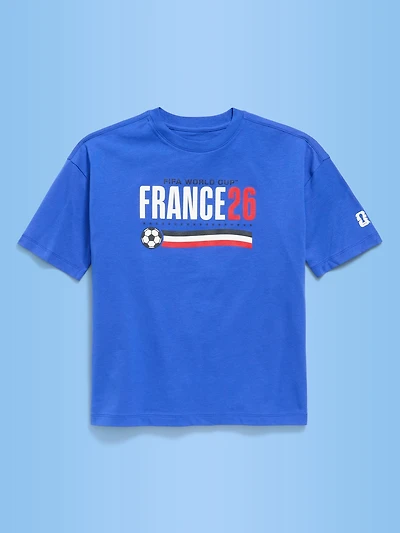 FIFA World Cup 26™ France Oversized Graphic T-Shirt for Boys