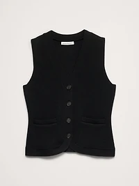 Larkspur Cotton-Silk Sweater Vest