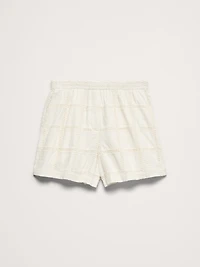 Embroidered Cotton 4" Pull-On Short