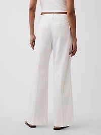 365 Low Rise Linen-Blend Trousers