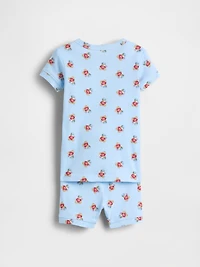 Pyjama court en coton biologique brossé à motif de l’ourson Brannan pour Bébé et Tout-petite