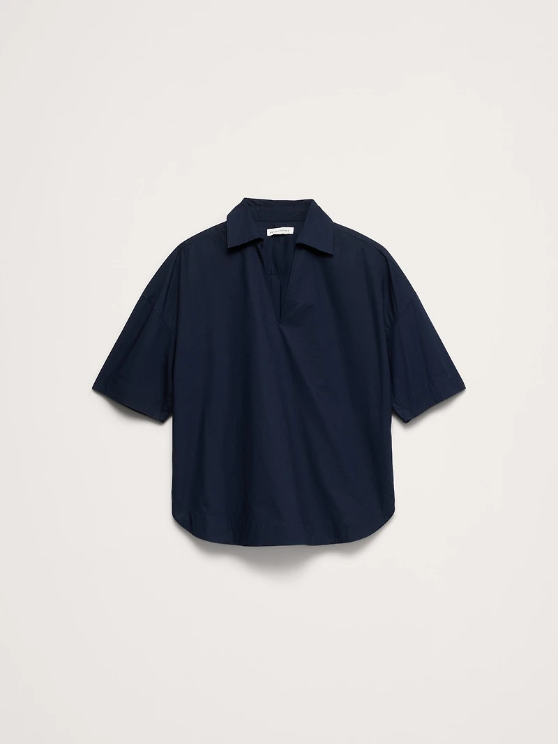 Cotton Poplin Popover Tunic