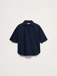 Cotton Poplin Popover Tunic