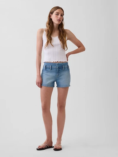 3" Low Rise Denim Shorts