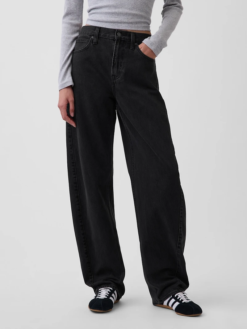 High Rise Barrel Jeans