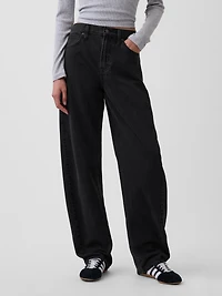 High Rise Barrel Jeans