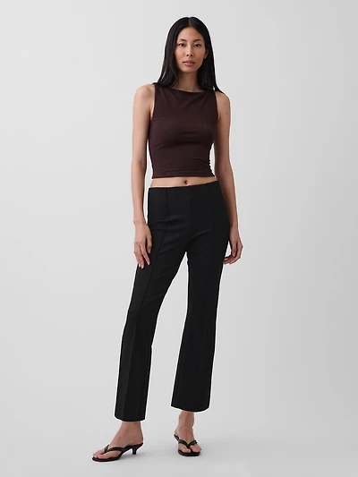 High Rise Double Knit Crop Kick Pants