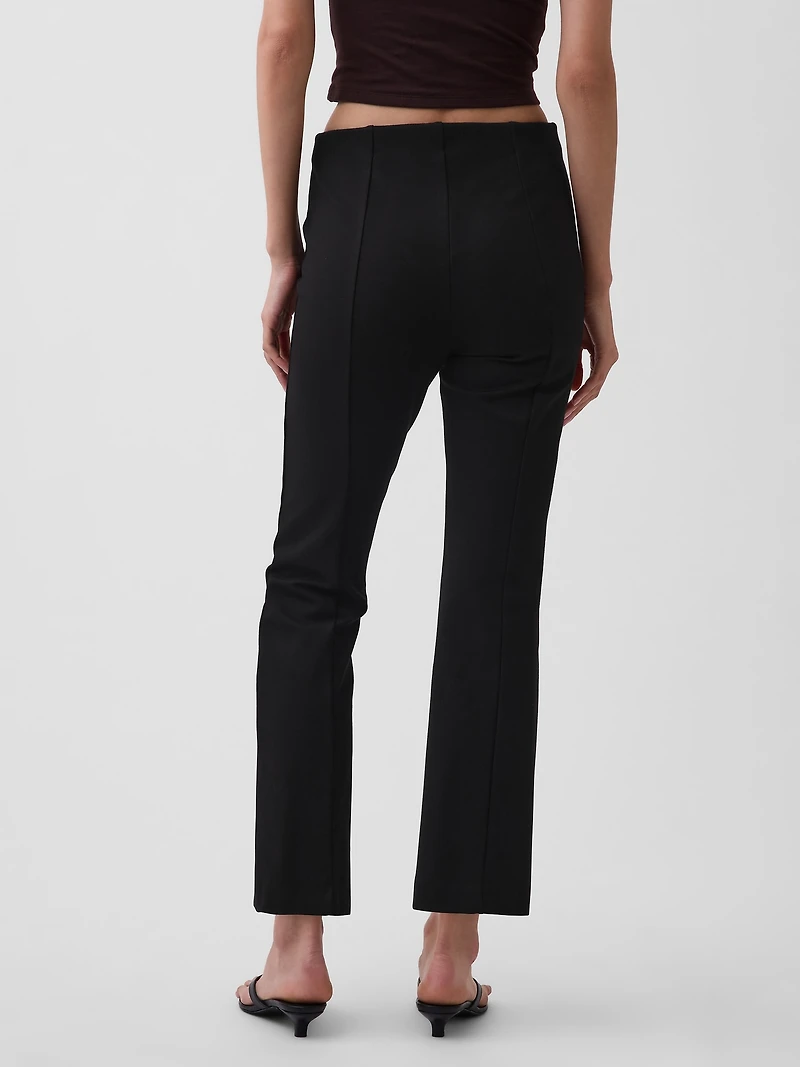 High Rise Double Knit Crop Kick Pants