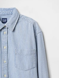 Denim Stripe Big Shirt