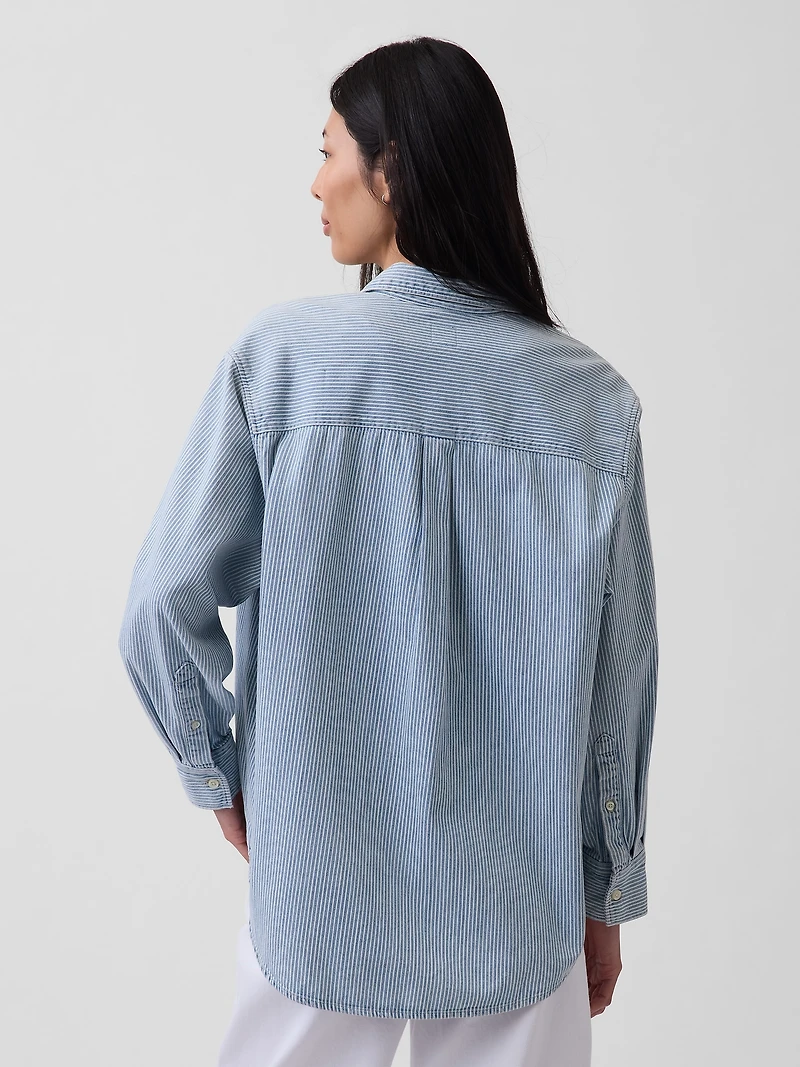 Denim Stripe Big Shirt