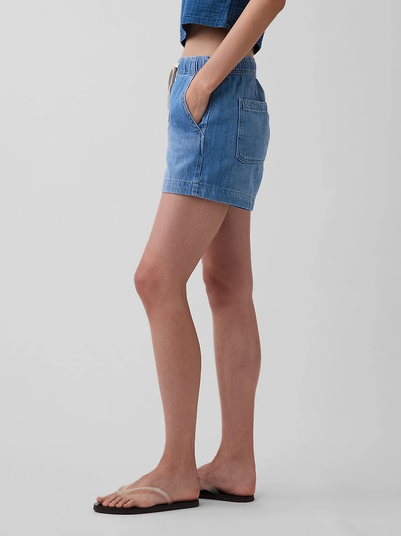4" Denim Easy Shorts