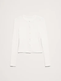 Crinkle Knit Cropped Cardigan
