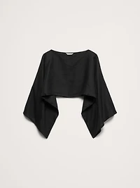Linen Cropped Boatneck Top