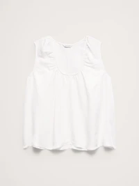 Viscose-Linen Scoop-Neck Tank