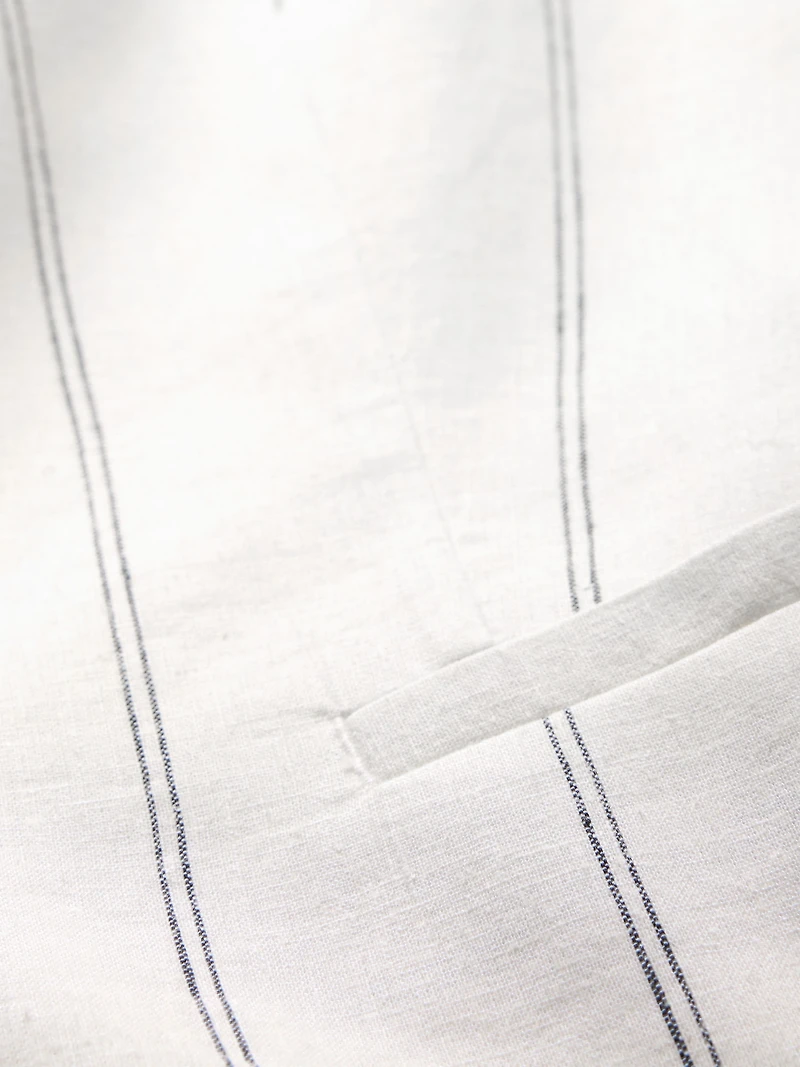 Linen-Blend Longline Vest