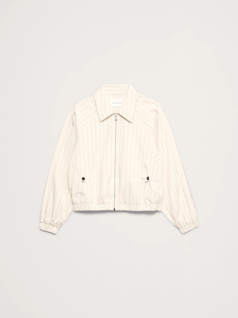 Cotton Poplin Bomber Jacket