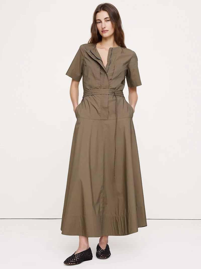 Cotton Poplin Shirt Dress