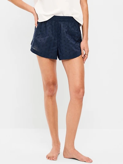 Classic Poplin Boxer Pajama Shorts