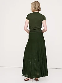 Sculpted Eyelet Maxi Skirt