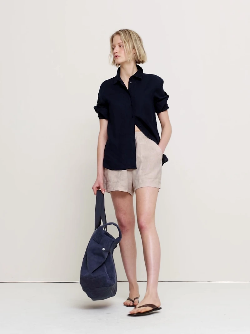 The Getaway 4" Short Linen