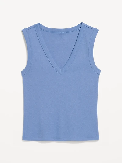 Snug Crop V-Neck Tank Top
