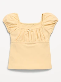 Puff-Sleeve Top for Girls