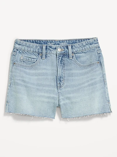Extra High-Waisted Jean Cut-Off Shorts -- 2.5-inch inseam