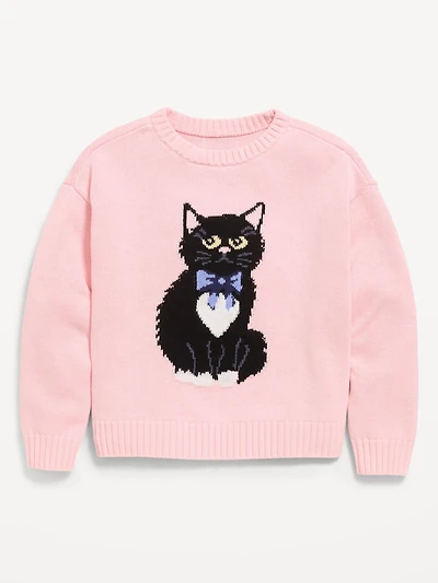 Long-Sleeve Pullover Sweater for Girls