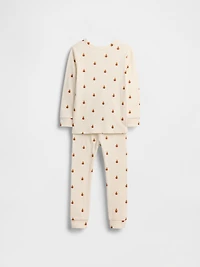 Pyjama en coton biologique brossé à motif d’ourson et de citrouilles pour Enfant Bébé