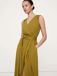 Knit Wrap Maxi Dress