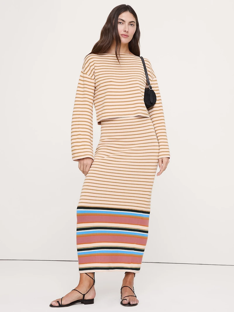 Sculpted Knit Maxi Skirt