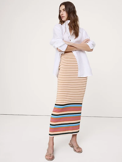 Sculpted Knit Maxi Skirt