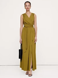 Knit Wrap Maxi Dress