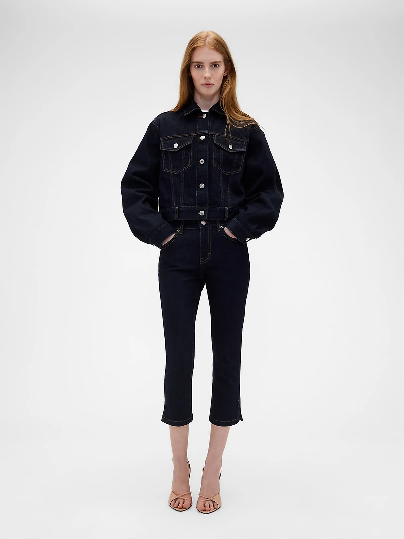 × Victoria Beckham Low Rise Capri Jeans
