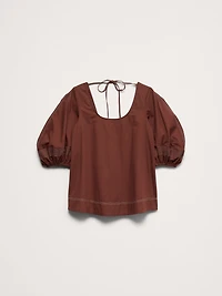 Cotton Scoop-Back Top