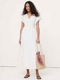 Embroidered Cotton Maxi Dress