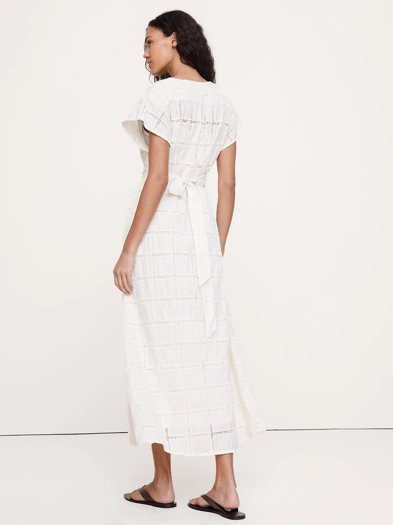 Embroidered Cotton Maxi Dress