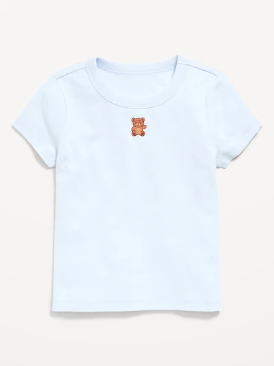 Fitted Short-Sleeve T-Shirt for Girls