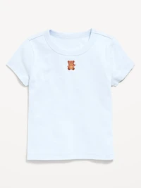 Fitted Short-Sleeve T-Shirt for Girls